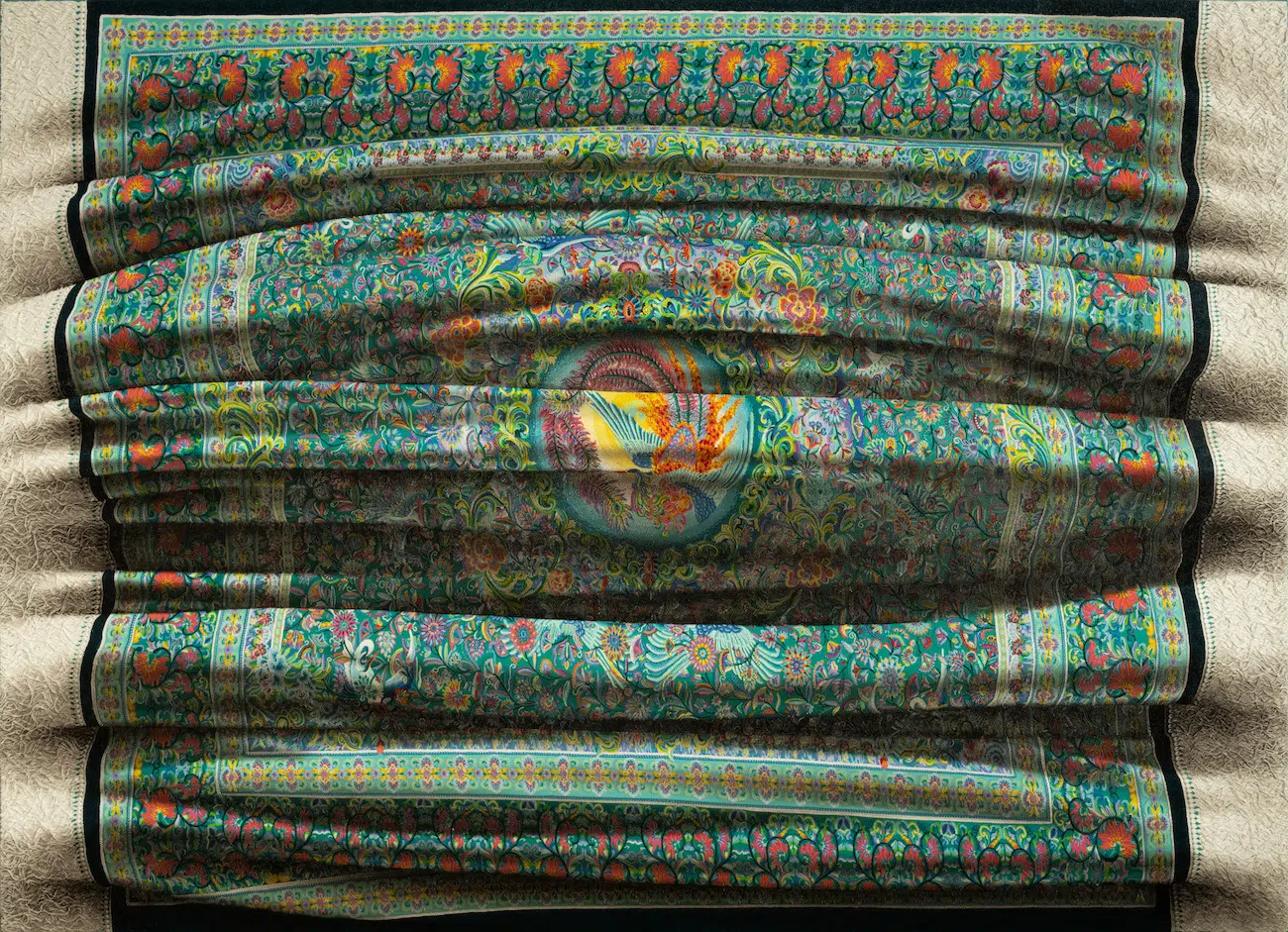 Antonio Santín Ornamental Rug Paintings at Marc Straus Gallery in New York.
