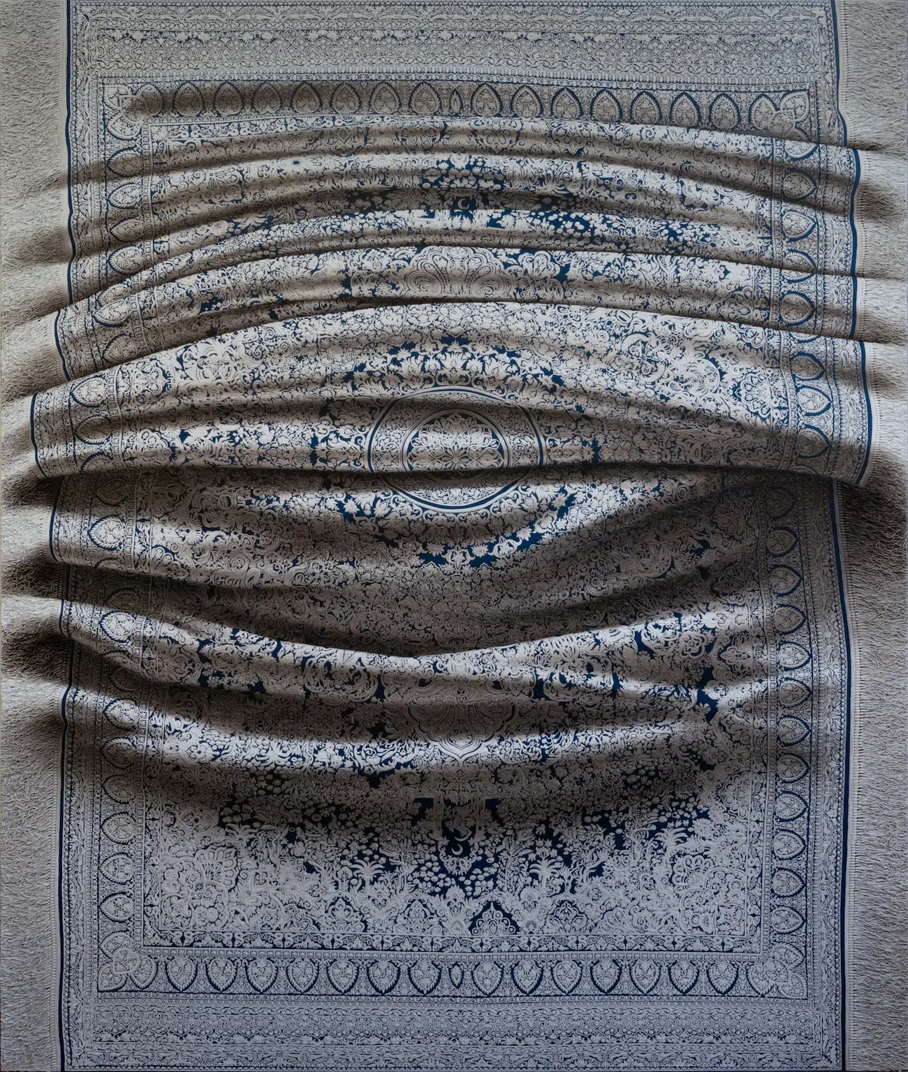 Antonio Santín Ornamental Rug Paintings at Marc Straus Gallery in New York.
