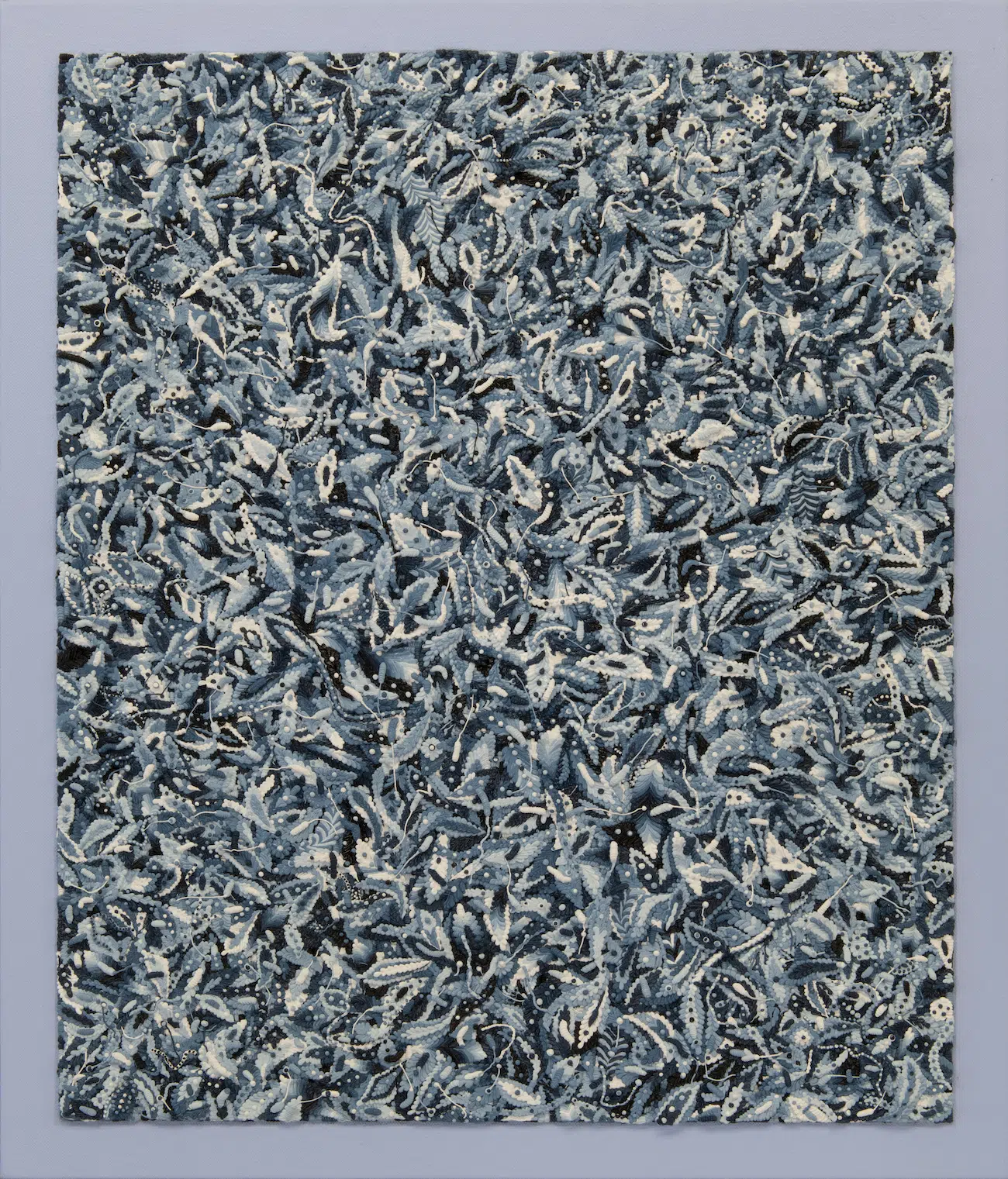 Antonio Santín Ornamental Rug Paintings at Marc Straus Gallery in New York.