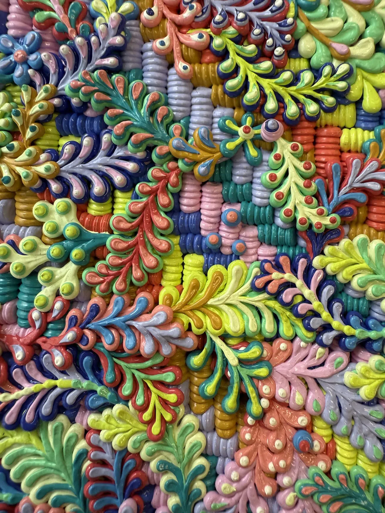 Antonio Santín Ornamental Rug Paintings at Marc Straus Gallery in New York.